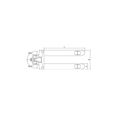 Кабели Тележка гидравлическая AC20 450x1150 PU+PU tandem Noblelift 200109